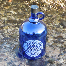 2 Liter Henkelflasche mit Blume des Lebens V3