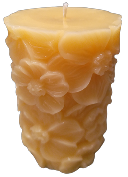 Stumpenkerze Blume 2