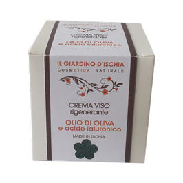 Crema viso rigenerante all'olio d'oliva e acido ialuronico il giardino d'Ischia