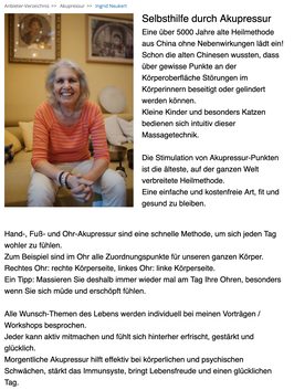 Eintrag in unser Anbieter-Verzeichnis inkl. Portrait-Seite