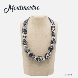 Collier "Montmartre" - perles argentées
