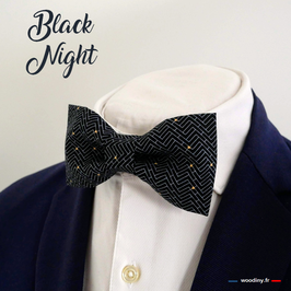 Noeud papillon noir "Black Night"