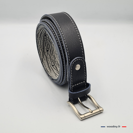 Ceinture en cuir bleu marine