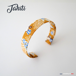 Bracelet jaune fleur de tiaré "Tahiti"