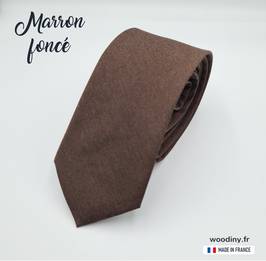 Cravate marron foncé - Made in France