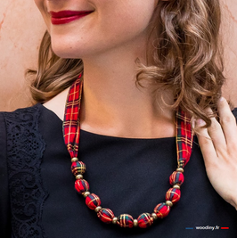 Collier "Tartan de Noël"