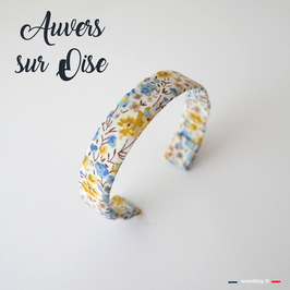 Bracelet liberty jaune et bleu "Auvers sur Oise"