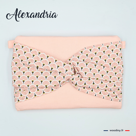 Sac à main pochette "Alexandria" - fabrication française (Alsace)