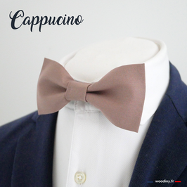 Noeud papillon uni marron clair "Cappucino"