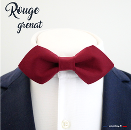 Noeud papillon "Rouge grenat" - forme en pointe