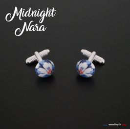 Boutons de manchette "Midnight Nara"