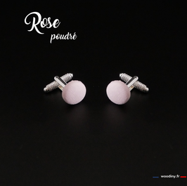 Boutons de manchette "Rose poudré"