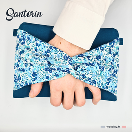 Sac à main pochette "Santorin" - fabrication française (Alsace)