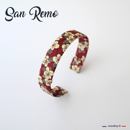 Bracelet fleuri rouge "San Remo"