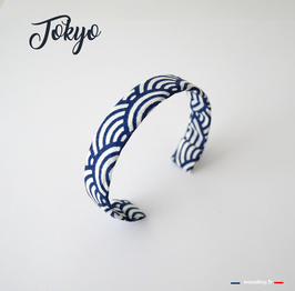 Bracelet en tissu bleu "Tokyo"
