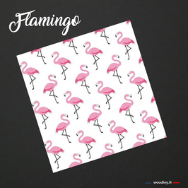 Pochette de costume rose et blanche "Flamingo"