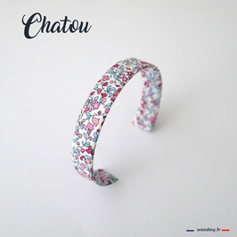 Bracelet liberty rose et bleu "Chatou"