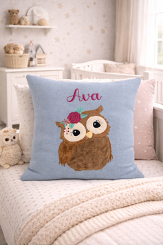Personalisiertes Kissen Boho Eule