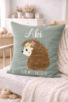 Personalisiertes Kissen Igel