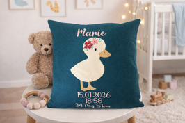 Personalisiertes Kissen Boho Ente