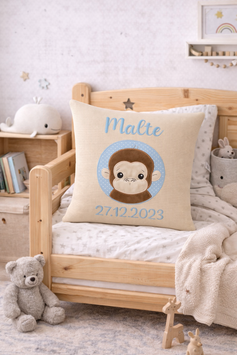 Personalisiertes Kissen Affe