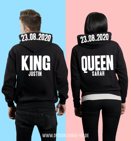 2 x HOODIES "KING & QUEEN" 2020 + WUNSCHNAMEN