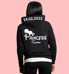 PRINCESS HOODIE MIT WUNSCHNAME UND DATUM