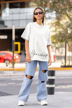 Low Churchville White Oversized T-Shirt