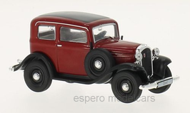 Opel P4 Limousine 1935-1937 dunkelrot / schwarz 1:43