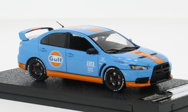 Mitsubishi Lancer EVO X 2011 Gulf Oil hellblau / orange / Decor
