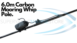 6.0m Carbon Mooring Whip Pole (Clear Coat)