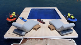 5 x 5m Sea Pool w/ a wider walkway by Superyacht Inflatables