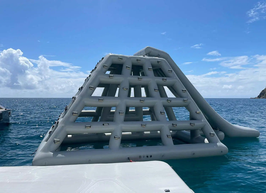 Prism tower with slide by Superyacht Inflatables