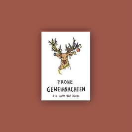"Frohe Geweihnachten & a happy new deer"