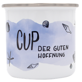 Emailletasse  "Cup der guten Hoffnung"