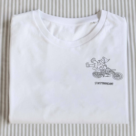 T-Shirt 'Stuntmännchen' klein Brustmotiv