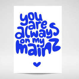 Postkarte 'Always on my Mainz'