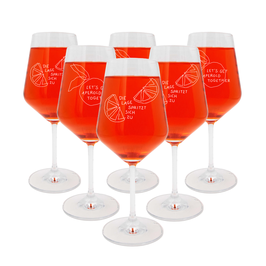 6er Set Aperolgläser // Bitte in der Anmerkung zur Bestellung die gewünschten Gläser-Motive angeben!