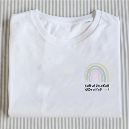 T-Shirt 'Bunt ist die schönste Farbe weit und pride'