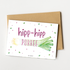 Klappkarte "Hipp Hipp Porree"