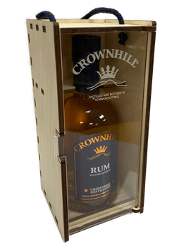 Holzkassette mit Acrylglas-Tür für 1 Stk. 0,35 Liter Flaschen