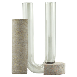 COCHLEA DELLA CONSAPEVOLEZZA - grey vase for flowers