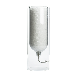 Rocklumìna - Italian Handmade Glass Lamp with Natural Rock Salt Crystals, clear/WHITE