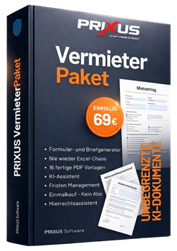 PRIXUS VermieterPaket – Vermieter Software mit KI-Assistent für Windows