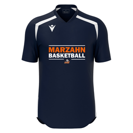 MACRON WYRM Shootingshirt navy mit großem Dragons Marzahn Balkenlogo und Wunschname