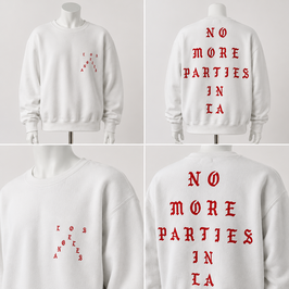 KANYE WEST I Feel Like Pablo Sweatshirt Los Angeles White unisex Größe S
