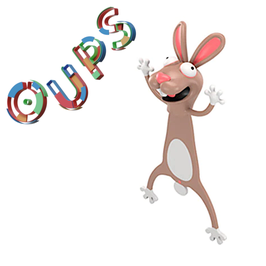 MARQUE-PAGE 3D OUPS - LAPIN