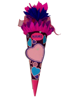 Schultüte Herz lila pink
