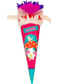 Schultüte Fliegenpilz Elfe pink türkis