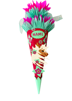 Schultüte Pferd pink mint